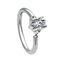 4mm Zircon Gem Nose Piercing Jewellery 18G Silver Star Septum Ring