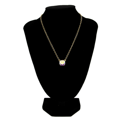Dainty Name Diamond Pendant Necklace Gold Long Diamond Moon Necklace