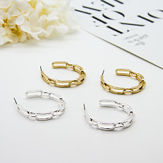 Rhinestones 14k Gold Cartilage Earring 1.0 X 10mm Round Drill Cartilage Hoop Earring