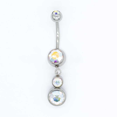 Crystal Stones Body Piercings Jewellery Surgical Steel Barbell Beads