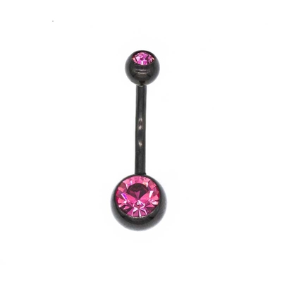 Pink Zircons Belly Button Piercings Jewelry 316 Stainlesss Steel OEM ODM