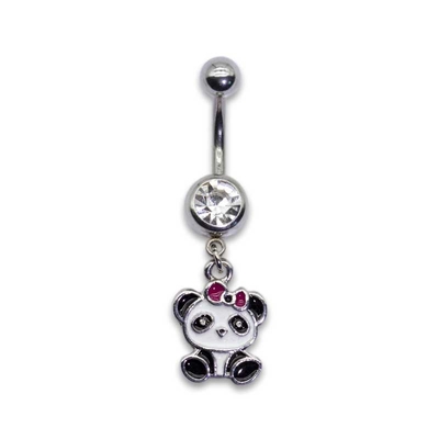 Panda Pendant Belly Button Piercings Jewelry Silver Color Plated OEM ODM