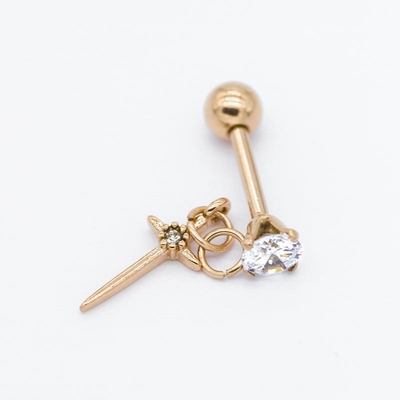 Rose Gold Ear Piercing Jewellery 316 Stainless Steel Piercing Studs 16G 8mm