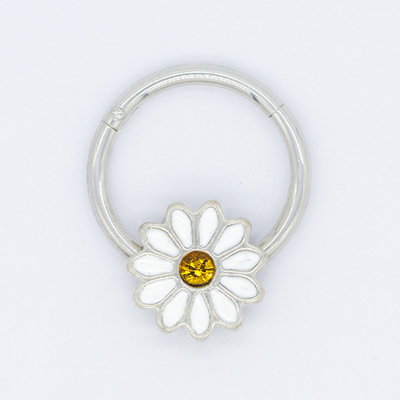 Stainless Steel 316 Flower Septum Clicker Chrysanthemum Indian Nose Rings