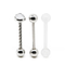 Acrylic Material Screw Barbell 14G Surgical Steel Tongue Jewelry
