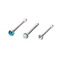 Surgical Stainless Steel Nose Stud Jewelery 20G 0.8mm White Opal Gem
