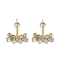 2 Pcs Per Pair Ear Piercing Jewellery Shiny Geometry Round Clear Zircons