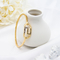 Alloy Gold Zircon Bracelet 62mm Inner Diameter Round Hoop For Gift Party