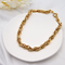 Gold Fashion Jewelry Necklaces Twist Design Smooth Surface Jewelry