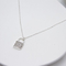 Long Silver Fashion Necklace 47mm With Transparent Drill Pendants