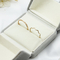 Hug Adjustable Titanium Wedding Ring Set Alloy Gold Transparent Diamond Ring 5pcs