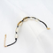 Women Beaded Gemstone Bracelet Black Rope White Shell 21mm Long