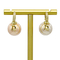 Rose Gold / Pink Faux Pearl Earrings 18mm Ball Gold Pearl Hoop Earrings