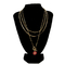 Gold Fashion Barbie Diamond Castle Necklace Carnelian Pendant Necklace For Women