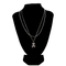 Charm Choker Necklace Set Diamond Silver Chain Necklace 44mm - 47mm For Men