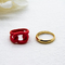 Gold Plated Women Wedding Rings Sterling Silver / Stainless Steel Gemstone Fashion Rings