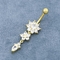 14G Gold Flower Body Piercings Jewellery