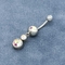 Crystal Stones Body Piercings Jewellery Surgical Steel Barbell Beads