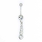 Long Sexy Belly Button Piercings Jewelry 14G 1.6mm Crystal Belly Bars