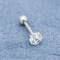 Clear Round Zircon Stone Ear Piercing Jewellery 18G For Girls