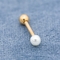 Faux Pearl Cartilage Piercing Earrings 18G 8mm Rose Gold Ear Stud