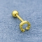 Electrophoresis Gold Ear Piercing Jewellery Leaf Shape Helix Stud Earrings