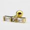Square Zircon Gems Ear Piercing Jewellery 6mm Long Strip silver gold