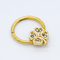 Gold Plated Nose Piercing Jewellery Surgical Steel 10mm Shiny flower