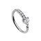 Heart Round Cz Gems silver indian nose ring 316 Stainless steel 8mm