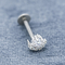 Clear Zircon Stone Star Labret Stud Septum Piercing Jewelery 8mm