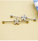 38mm 14G Industrial Piercing Jewelry Surgical Steel Rose Gold AB Crystal Gem