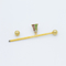 38mm Cool Industrial Piercing Jewelry Gold Colorful Crystal Gems Pyramid