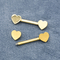 Smooth Surface Gold Nipple Piercings Jewelry Heart End 14G 1.6mm