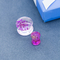 Acrylic Ear Plug Tunnels Jewelry 25mm Purple Dried Flower Inside