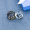 Black Clear Marble Ear Plug Tunnels 10mm Acrylic Earring Piercing 2G
