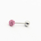 Exposy Gems Ball 14mm Long Tongue Ring Bars 14 Gauge 316 Stainless Steel