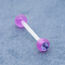 3 Pieces Crystal Gems Plastic Barbell Tongue Piercing Hypoallergenic 14G
