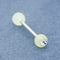 Clear Crystal Gem Stainless Steel Tongue Bar Jewellery 14G 1.6mm