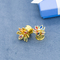 304 Steel Gold Flesh Ear Plug Tunnels Colorful Acrylic Gems 10mm