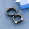 Black Stainless Steel Ear Tunnel Piercing Jewelry Crystal Gems Cat Flesh OEM ODM