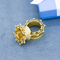 Gold Flesh Ear Plug Tunnels Lace Edge 10mm Gold Body Piercing Jewelry