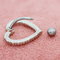 Silver Belly Button Ring Shiny Zircons Love Heart Navel Jewelry Piercing