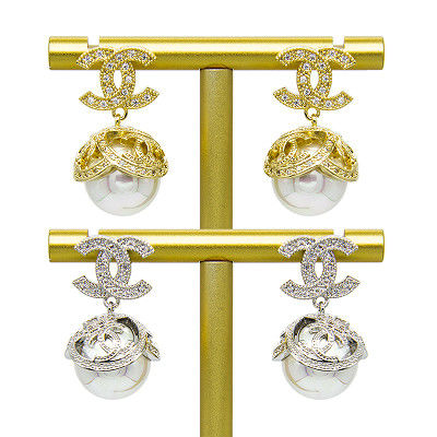316 Stainless Steel Ear Piercing Jewellery 18mm Pearl Piercing Earrings